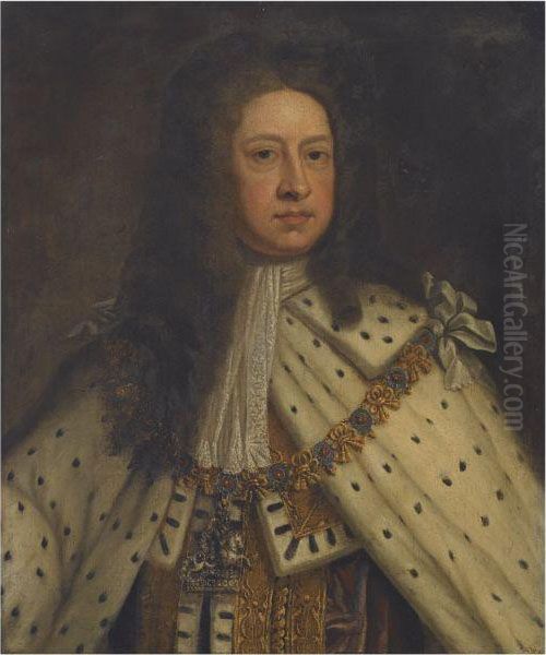 Portrait Of King George I Oil Painting by Sir Godfrey Kneller