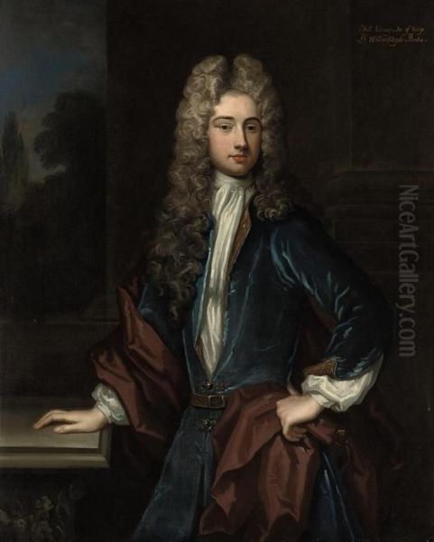 Portrait Of A Gentleman, Traditionally Identified As Thomas Verney Oil Painting by Sir Godfrey Kneller