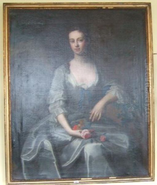 Portrait Of A Lady Said To Be Maria Gunning Oil Painting by Sir Godfrey Kneller