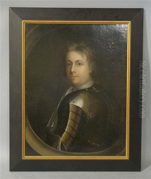 Portrait Of A Gentleman In Armour Oil Painting by Sir Godfrey Kneller