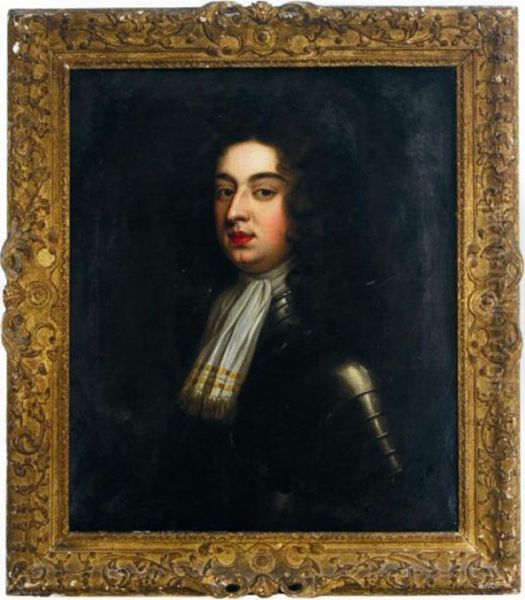 Portrait Of Basil Fielding, Fourth Earl Of Denbigh, Head And Shoulders Oil Painting by Sir Godfrey Kneller