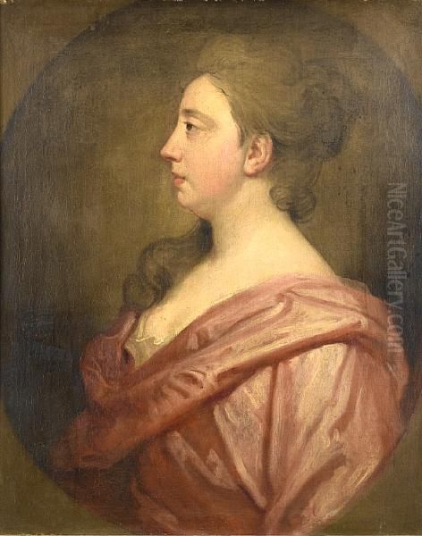 Portrait Of A Lady In Profile Oil Painting by Sir Godfrey Kneller