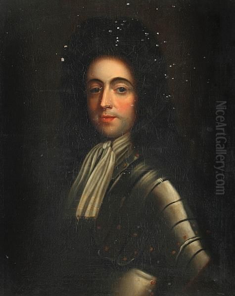 Portrait Of A Man In Armour Oil Painting by Sir Godfrey Kneller