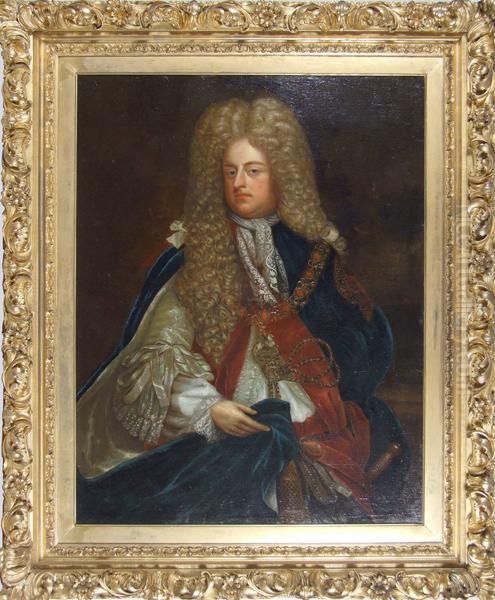 Portrait Of George Oil Painting by Sir Godfrey Kneller