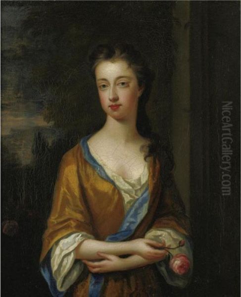 Portrait Of The Duchess Of Newcastle Oil Painting by Sir Godfrey Kneller