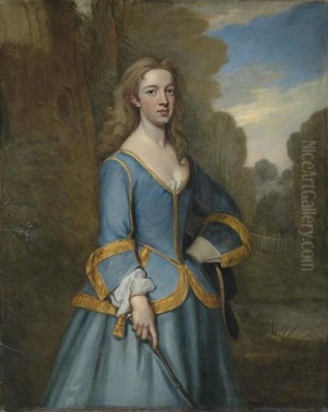 Portrait Of Lucy Pelham-holles Oil Painting by Sir Godfrey Kneller