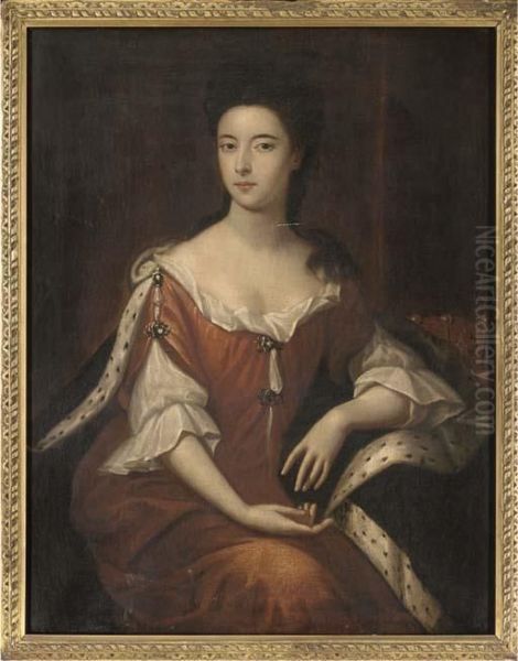 Portrait Of Lady Dundonald Oil Painting by Sir Godfrey Kneller