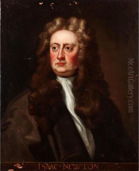 Portrait Of Sir Isaac Newton Oil Painting by Sir Godfrey Kneller