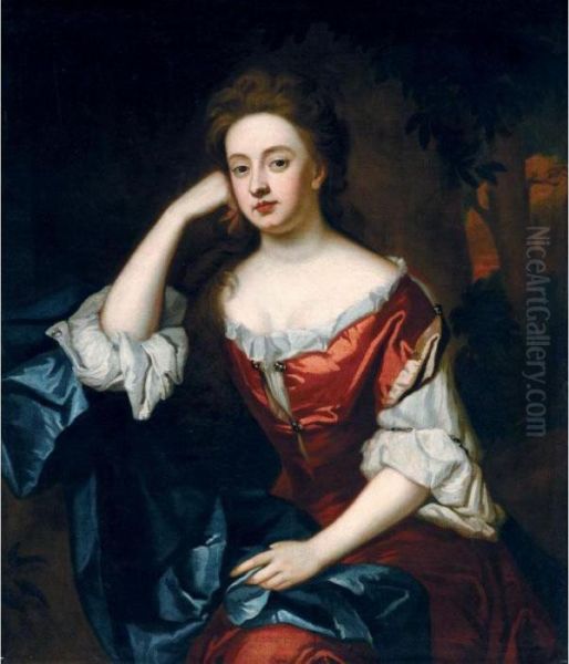 Portrait Of Frances Jennings, Duchess Of Tyrconnel Oil Painting by Sir Godfrey Kneller