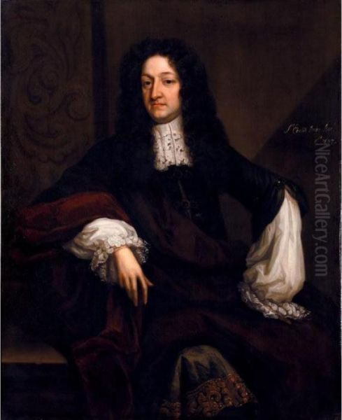 Portrait Of Sir Edward Dering, 2nd Bt. (1625-1685) Oil Painting by Sir Godfrey Kneller