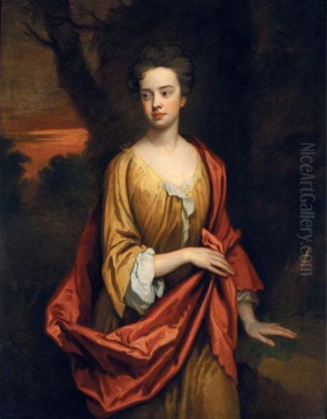 Portrait Of Catherine Harris, Lady Knatchbull-wyndham (died 1741) Oil Painting by Sir Godfrey Kneller