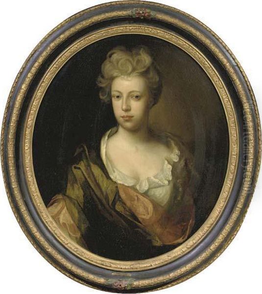 Portrait Of An Elegant Lady Oil Painting by Sir Godfrey Kneller