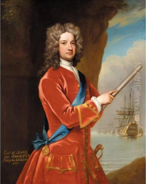 Portrait Of Admiral James Berkeley, 3rd Earl Of Berkeley (1680-1736) Oil Painting by Sir Godfrey Kneller