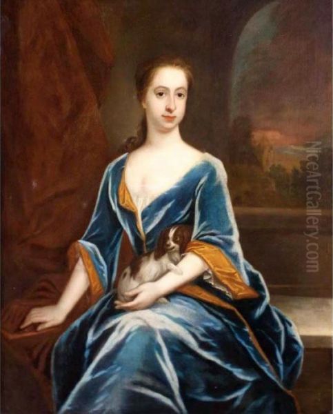 Portrait Of Rebecca Hillhouse, Daughter Of Colonel James Lennox Oil Painting by Sir Godfrey Kneller