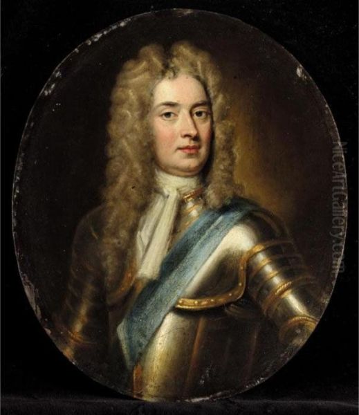 Portraits Of John Churchill, 1st
 Duke Of Marlborough (1650-1722); And Eugene, Prince Of Savoy Oil Painting by Sir Godfrey Kneller