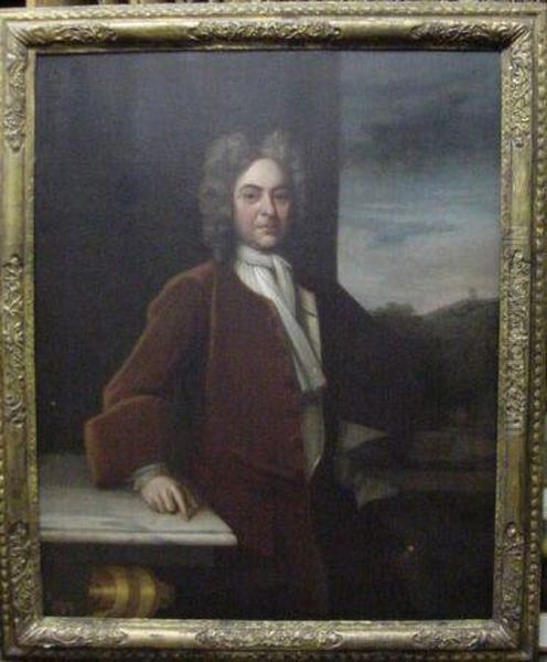 Portrait Of A Man Before A Window Oil Painting by Sir Godfrey Kneller