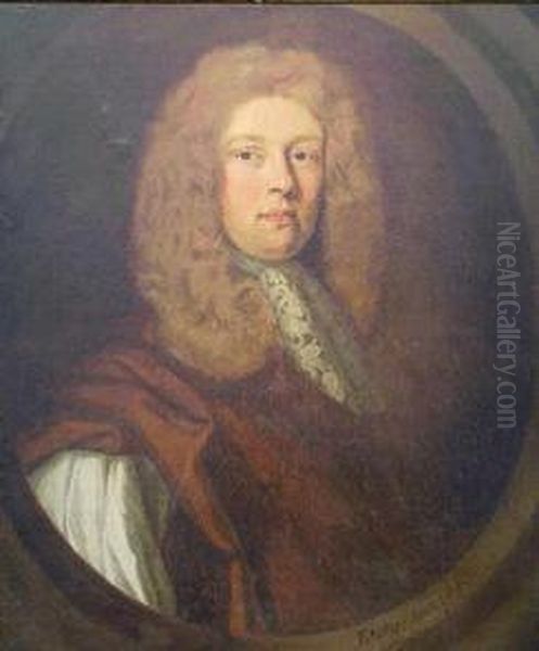 Portrait Of A Gentleman, Purported To Be Richard Cromwell Oil Painting by Sir Godfrey Kneller