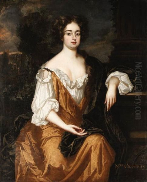 Portrait Of Mrs. Overbury Oil Painting by Sir Godfrey Kneller