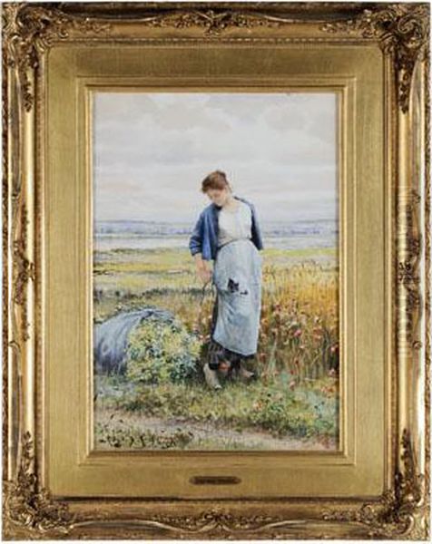 Tying The Apron Oil Painting by Daniel Ridgway Knight