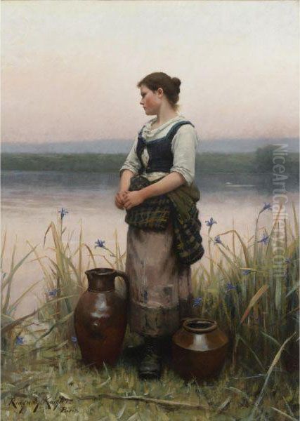 Far Away Thoughts Oil Painting by Daniel Ridgway Knight