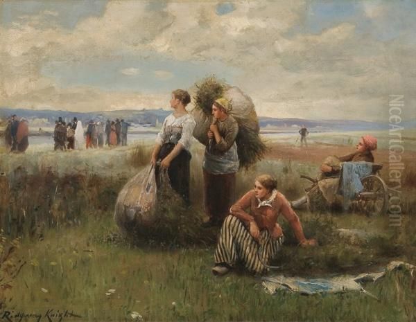 ''a Country Wedding'' Oil Painting by Daniel Ridgway Knight