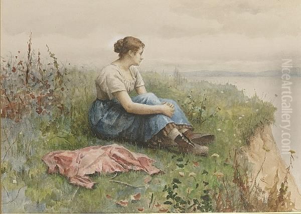 Awaiting The Return Oil Painting by Daniel Ridgway Knight