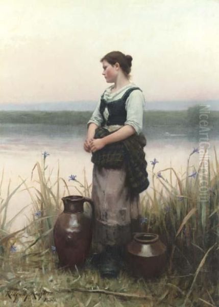 Far Away Thoughts Oil Painting by Daniel Ridgway Knight