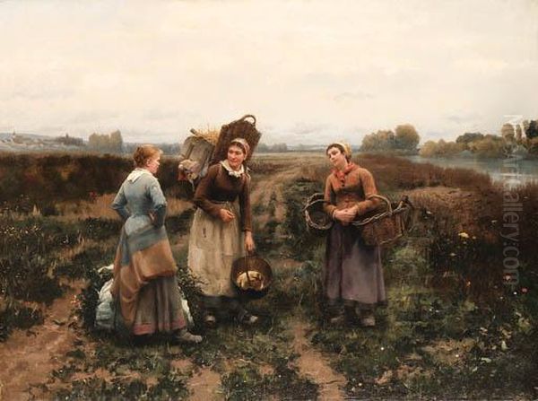 The Road To Harvest Oil Painting by Daniel Ridgway Knight