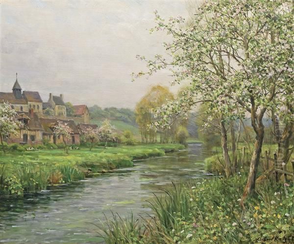 Apple Blossoms Oil Painting by Louis Aston Knight