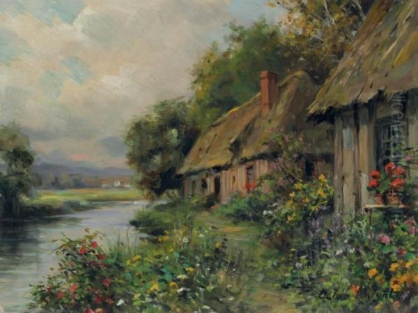 Normandy Landscape Oil Painting by Louis Aston Knight