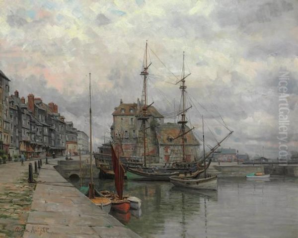 Honfleur, Normandy Oil Painting by Louis Aston Knight