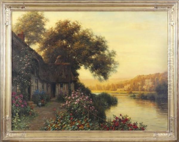 Diane's Cottage/sunset Light Oil Painting by Louis Aston Knight