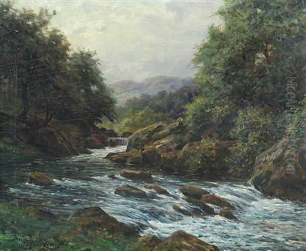 Mountain Stream Oil Painting by Louis Aston Knight