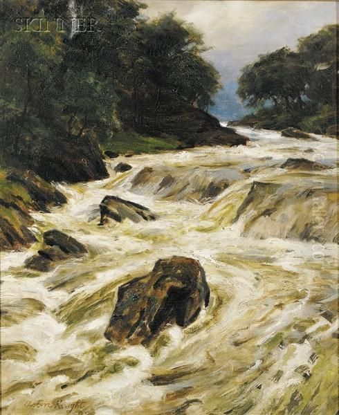 Rapids Oil Painting by Louis Aston Knight