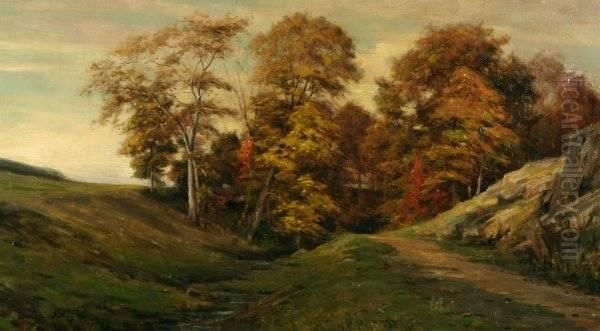 The 5th Hole, Sleepyhollow Country Club, Tarrytown, Ny Oil Painting by Louis Aston Knight