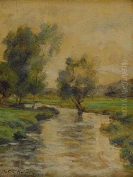 Meandering Stream Oil Painting by Louis Aston Knight