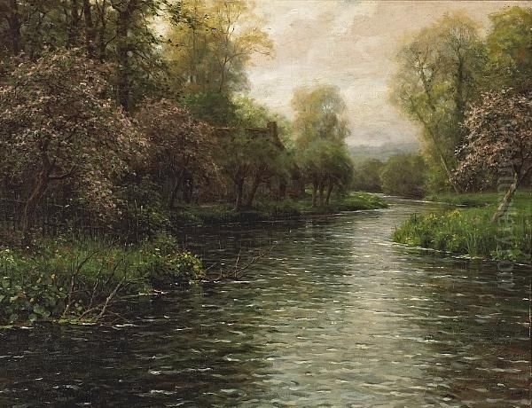 A Cottage By The River Oil Painting by Louis Aston Knight