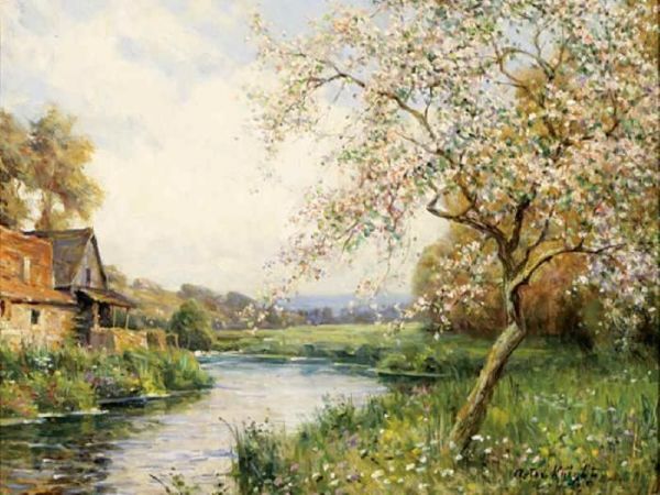 Old Mill At Meppeville Oil Painting by Louis Aston Knight