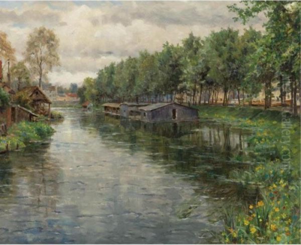 A Country Stream Oil Painting by Louis Aston Knight