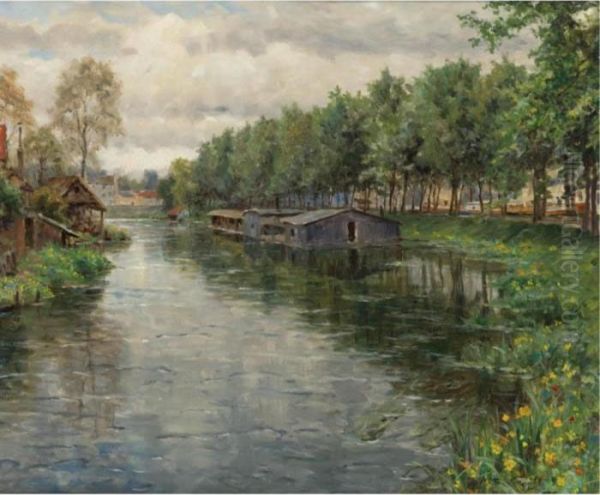 A Country Stream Oil Painting by Louis Aston Knight