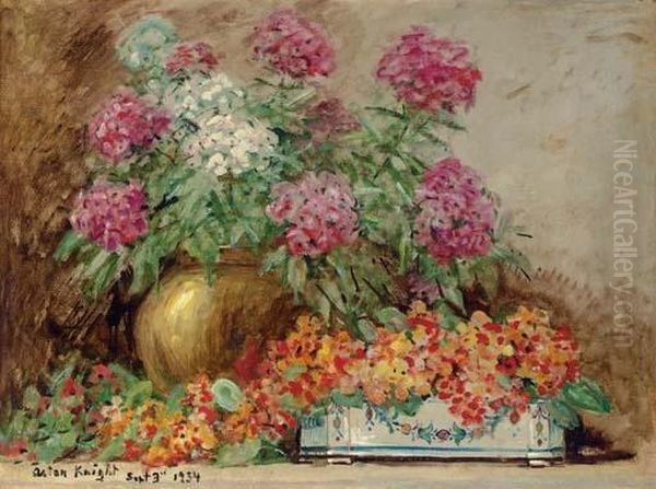 Floral Still Life Oil Painting by Louis Aston Knight