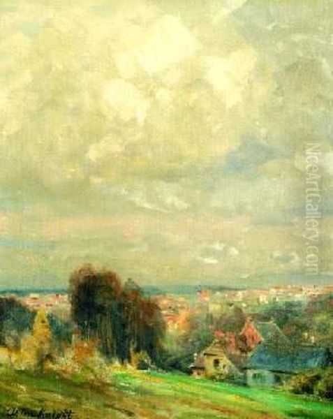 La Campagne Aux Abords De Paris Oil Painting by Louis Aston Knight