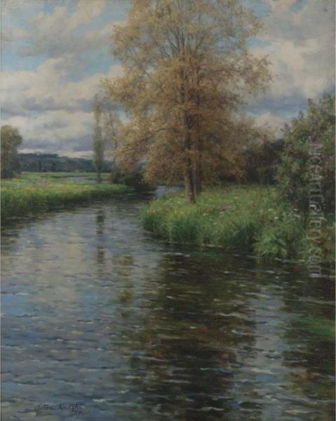 At The Water's Edge Oil Painting by Louis Aston Knight