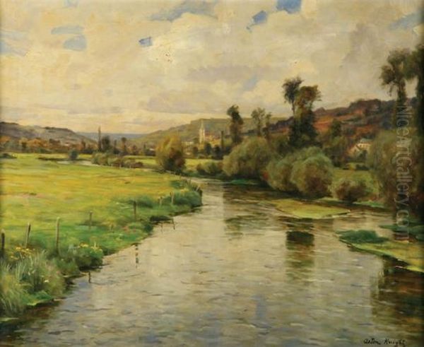 The Resle At Beaumontel Oil Painting by Louis Aston Knight