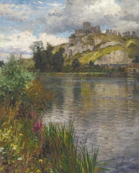 A View From The River Oil Painting by Louis Aston Knight