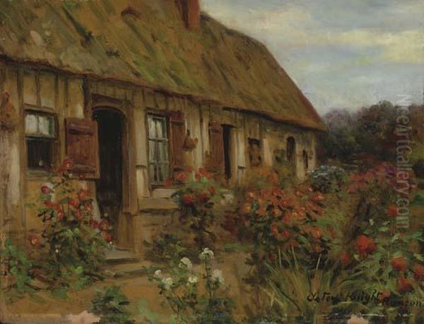 Cottage In Rancon Oil Painting by Louis Aston Knight