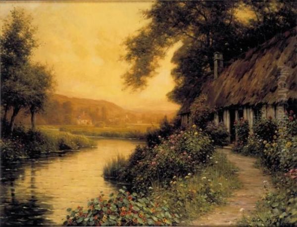 Summer Garden Oil Painting by Louis Aston Knight