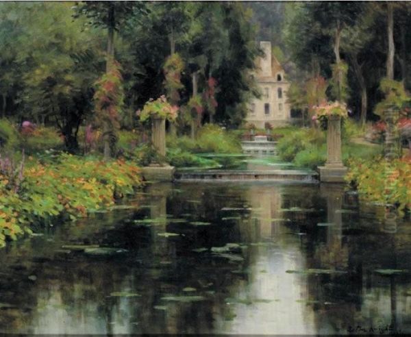 View Of A Chateaux Oil Painting by Louis Aston Knight