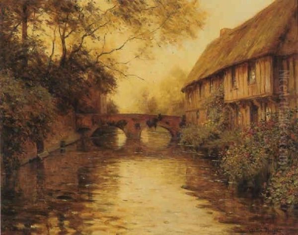 Houses By The River Oil Painting by Louis Aston Knight