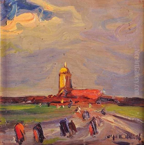 Procesion Oil Painting by Stephen Koek Koek